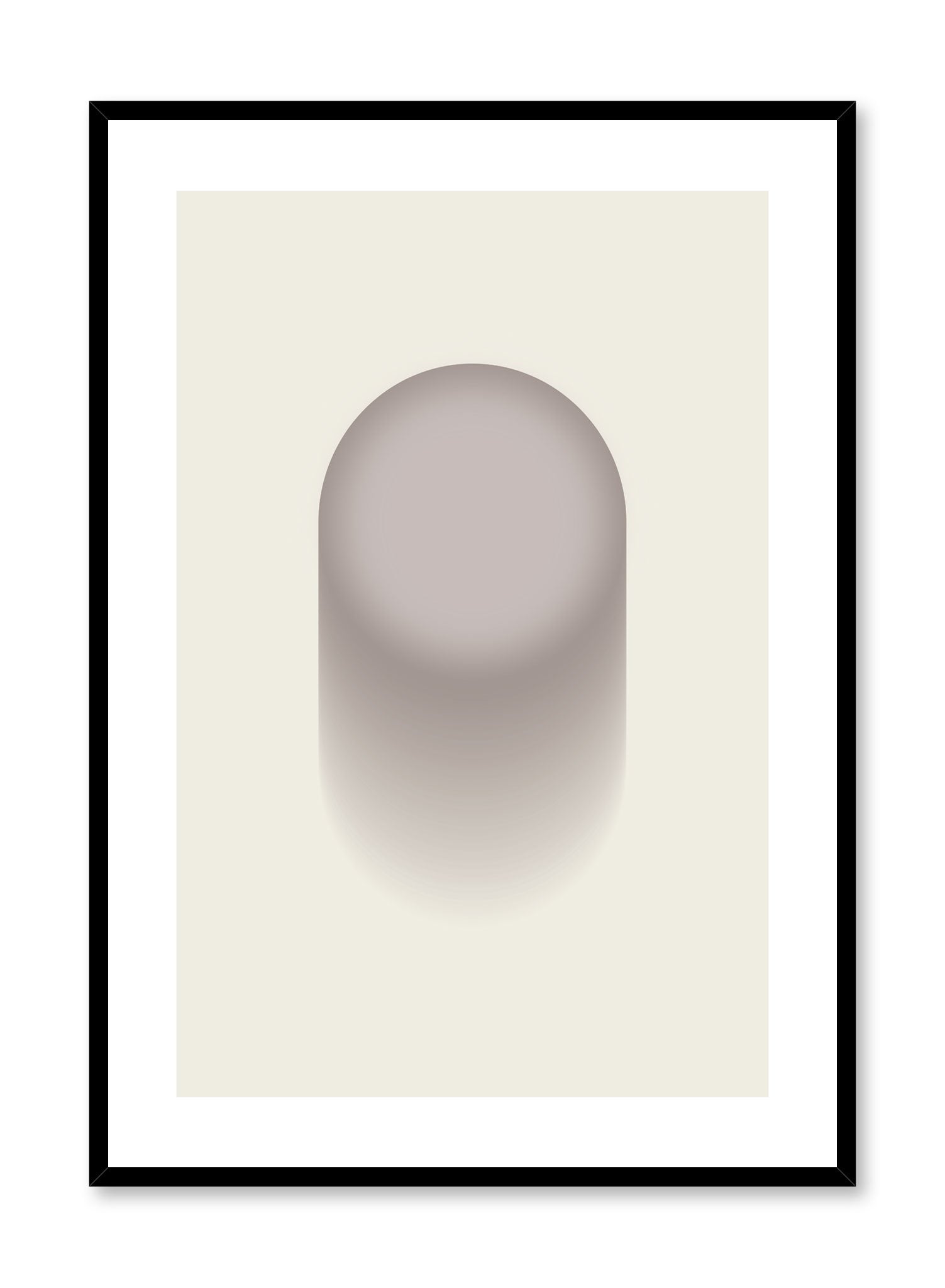 Minimalist design poster by Opposite Wall with Switch abstract graphic design of beige switch oval