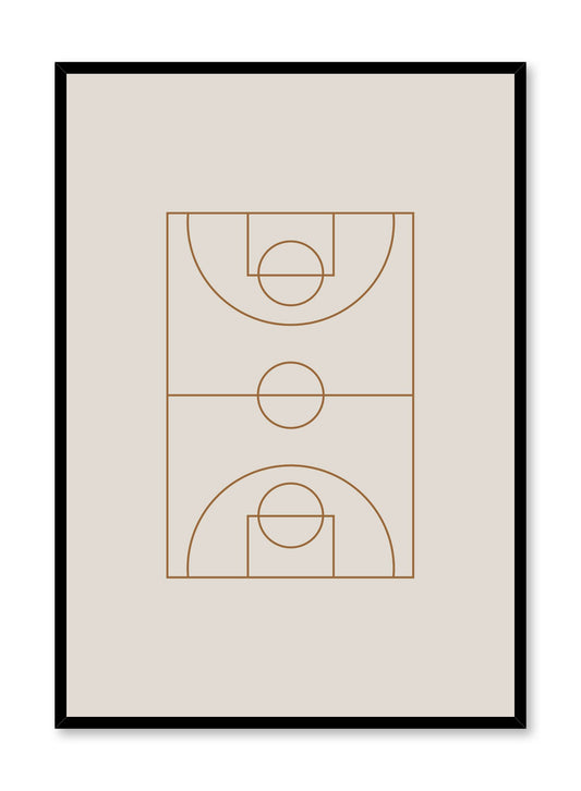 Minimalist design poster by Opposite Wall with Beige Mood abstract graphic design basketball court