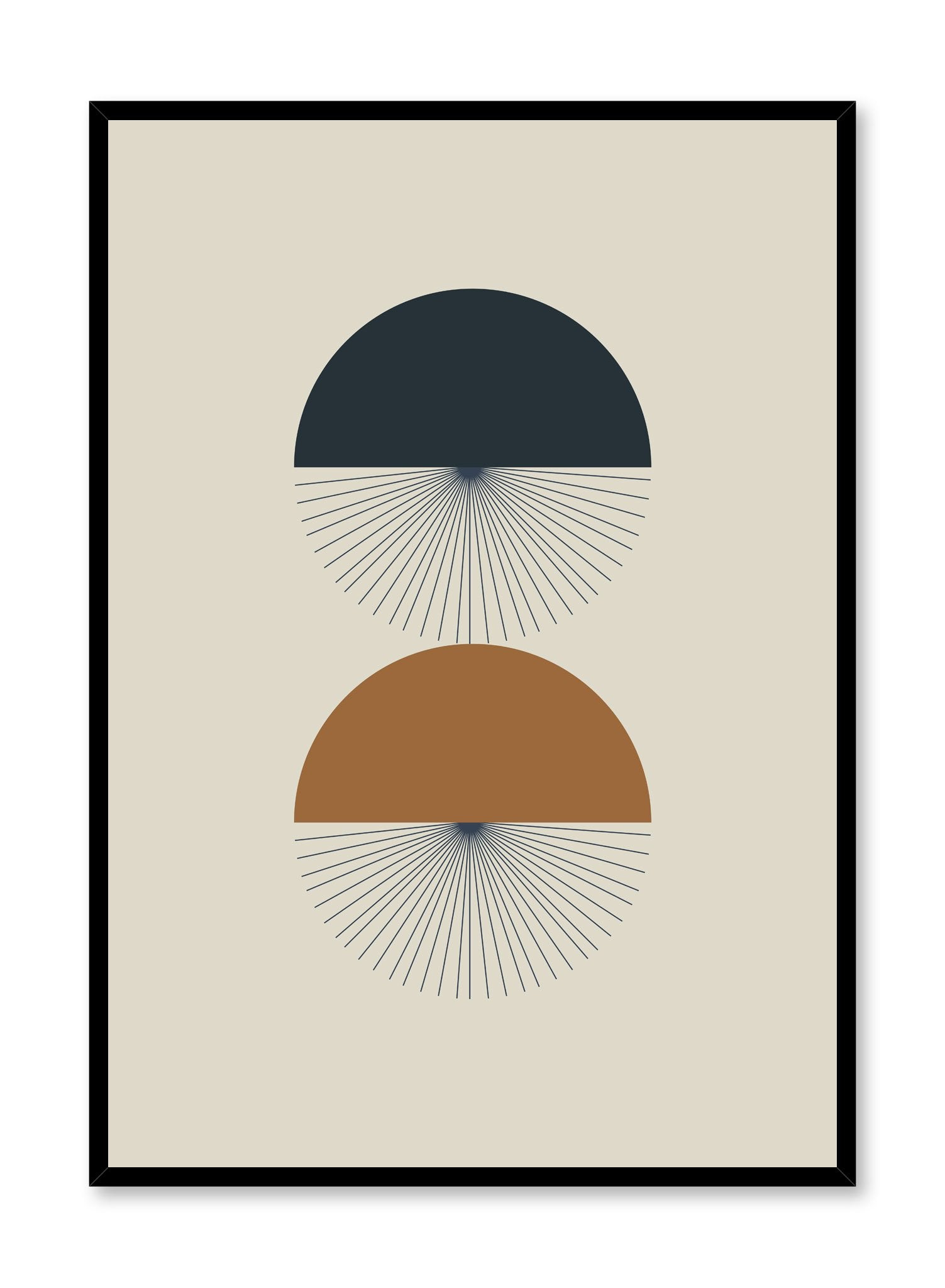 Minimalist design poster by Opposite Wall with Swift Motion abstract graphic design of two circles