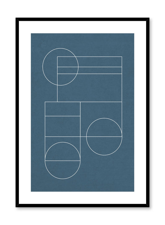 Modern minimalist poster by Opposite Wall with abstract design of Blueprint by Toffie Affichiste