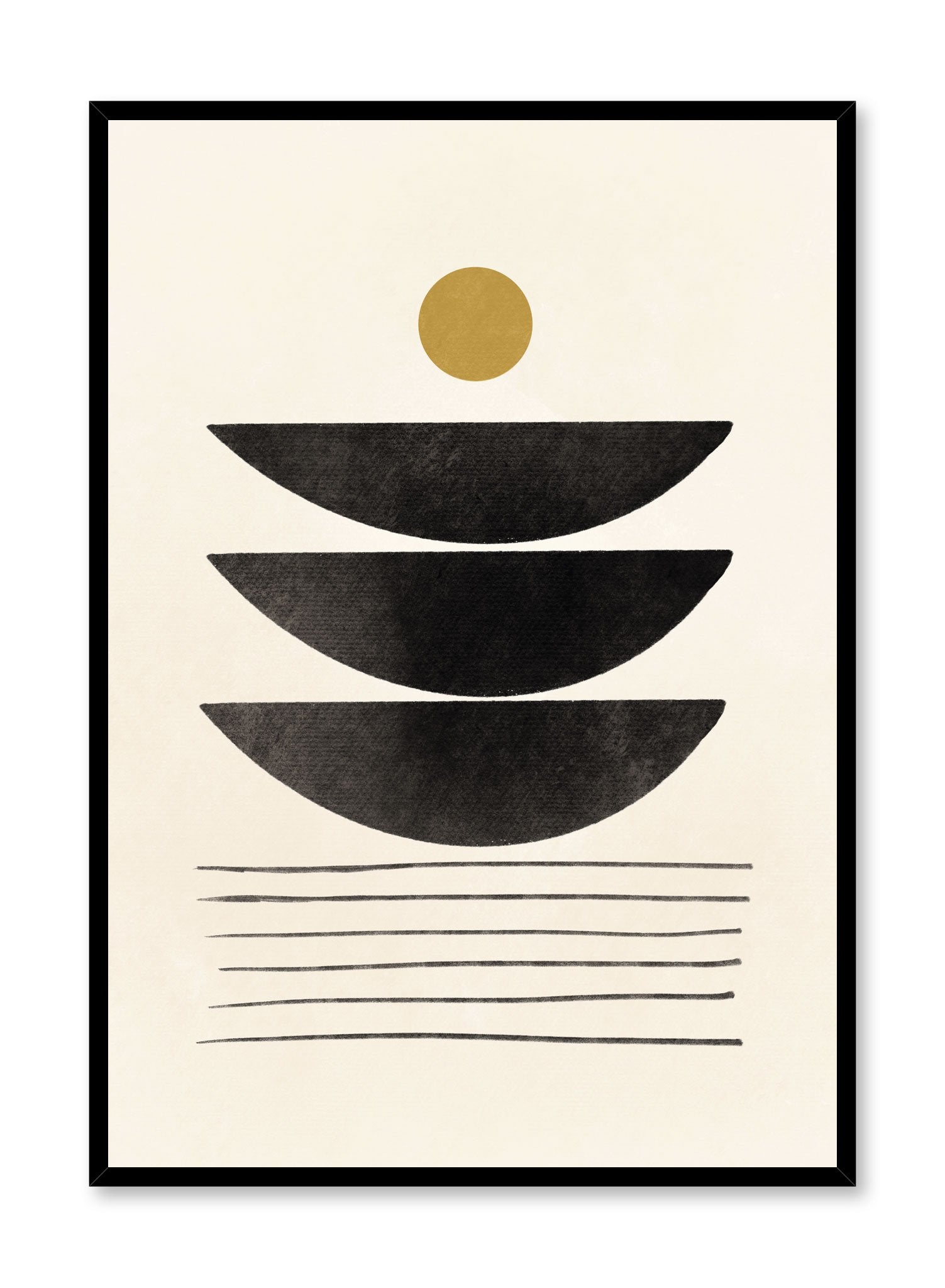 Modern minimalist poster by Opposite Wall with abstract design of Stacks by Toffie Affichiste