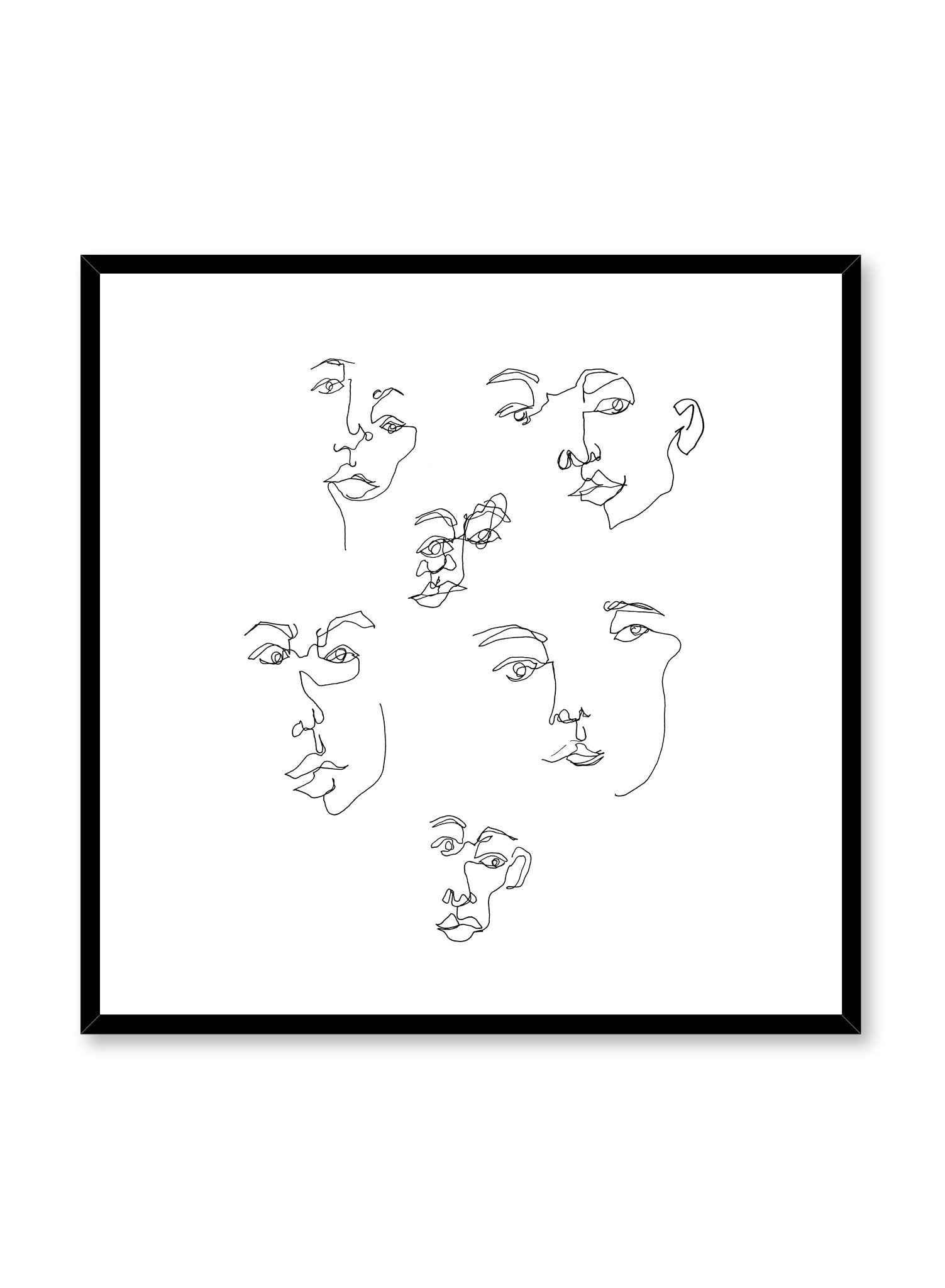 Modern minimalist poster by Opposite Wall with abstract line art illustration of Individuality