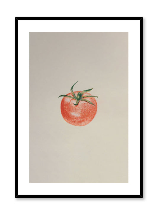 Minimalist poster by Opposite Wall with tomato food illustration