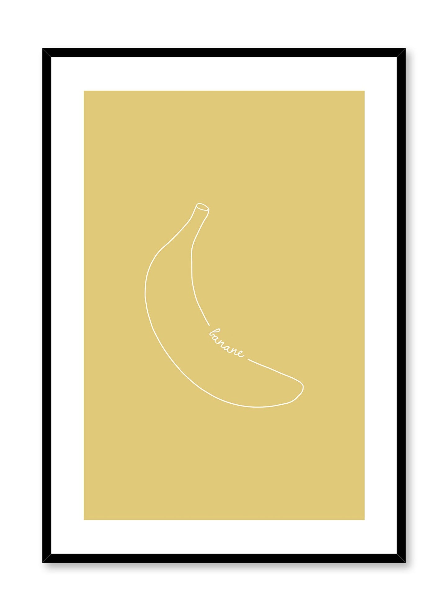 Minimalist poster by Opposite Wall with Banana illustration