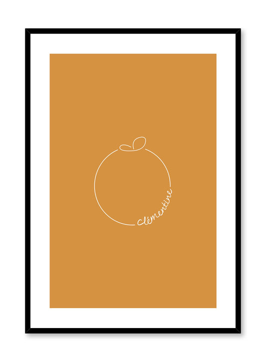 Minimalist poster by Opposite Wall with Clementine orange illustration