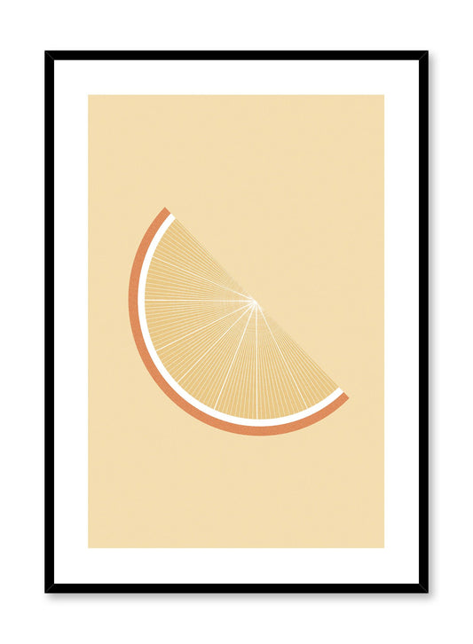 Minimalist poster by Opposite Wall with Orange Slice fruit food illustration