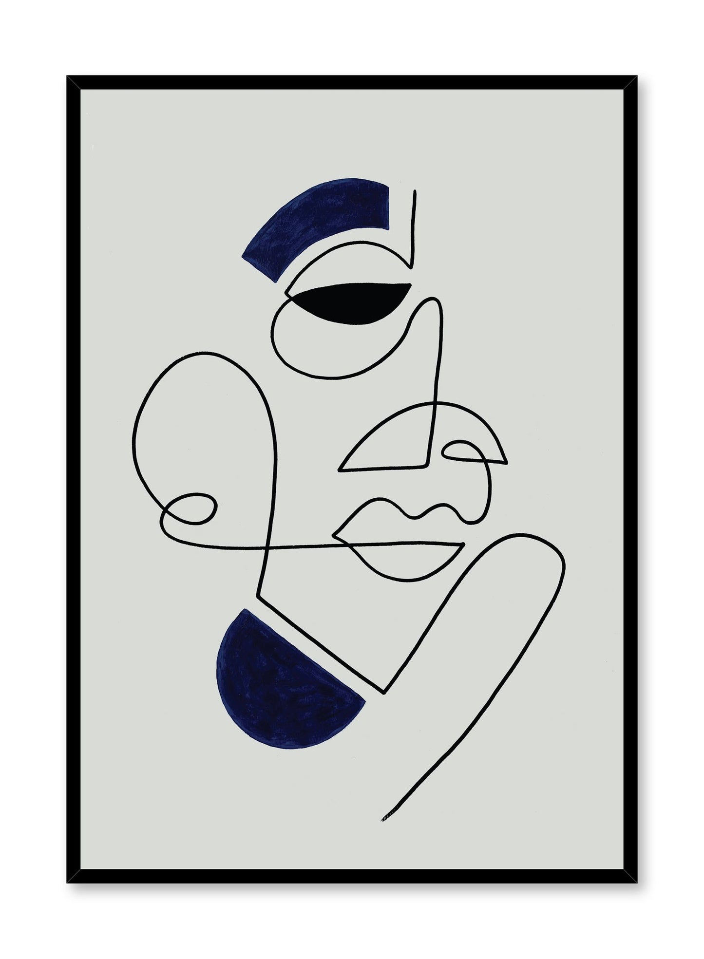 Modern minimalist abstract poster by Opposite Wall with Eye See You design by Shatha Al Dafai