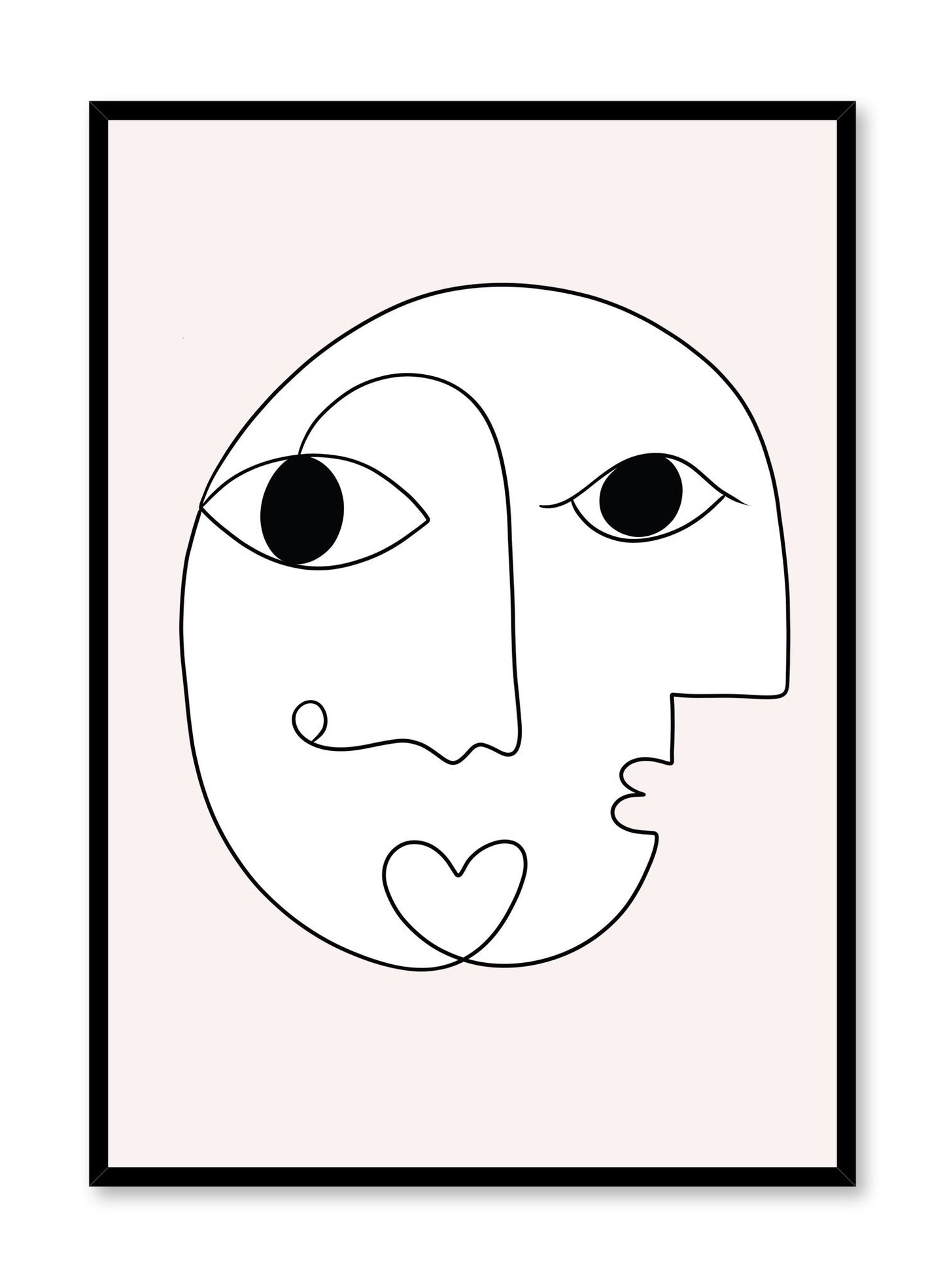 Modern minimalist abstract poster by Opposite Wall with Eye See You design by Shatha Al Dafai