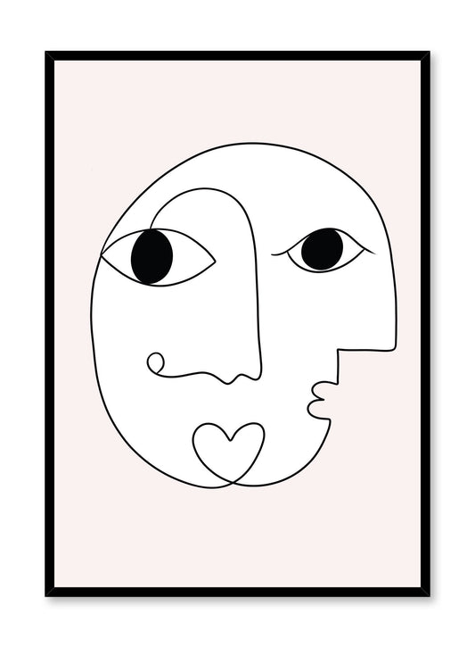 Modern minimalist abstract poster by Opposite Wall with Eye See You design by Shatha Al Dafai