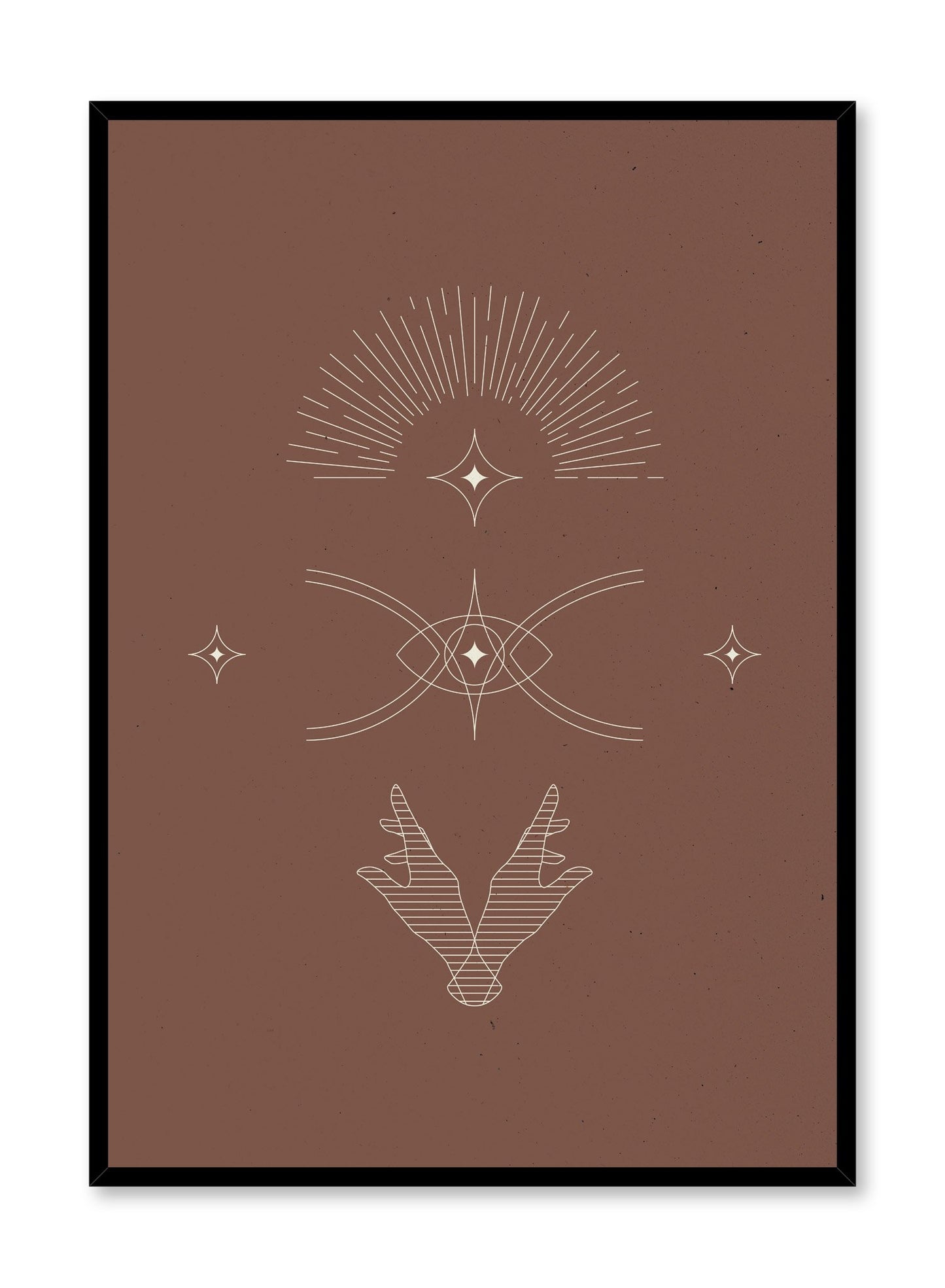 Celestial illustration poster by Opposite Wall with abstract drawing of The Cosmos