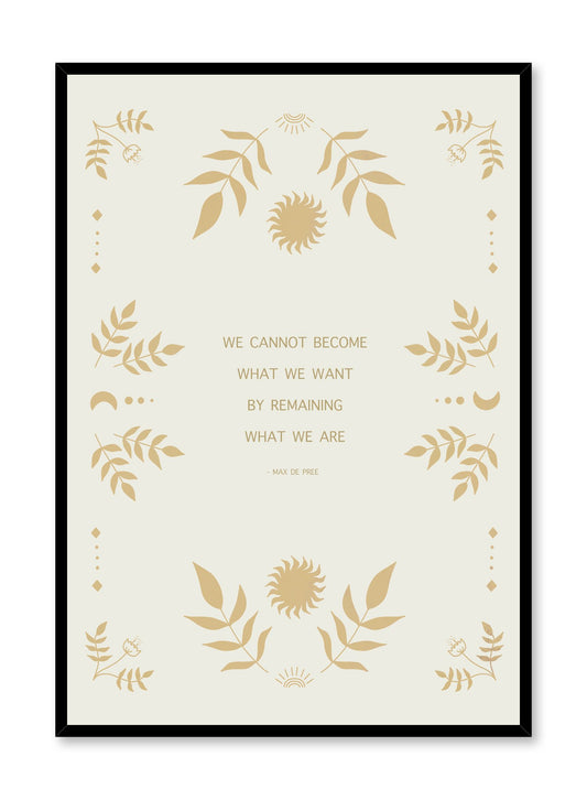 Celestial illustration poster by Opposite Wall with typography quote Growth