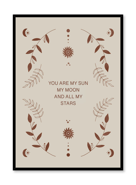 Celestial typography poster by Opposite Wall with Celestial Love quote