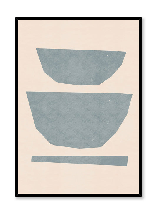 Modern minimalist poster by Opposite Wall with abstract design of Deep Dish by Toffie Affichiste