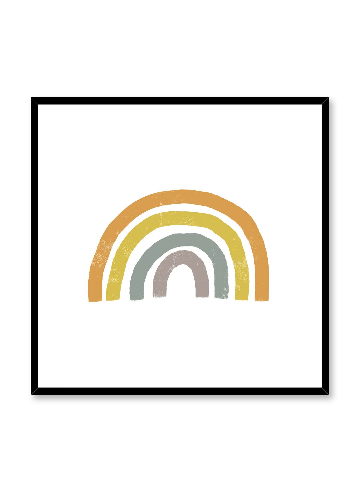 Modern minimalist poster by Opposite Wall with abstract design of Rainbow with white bacground