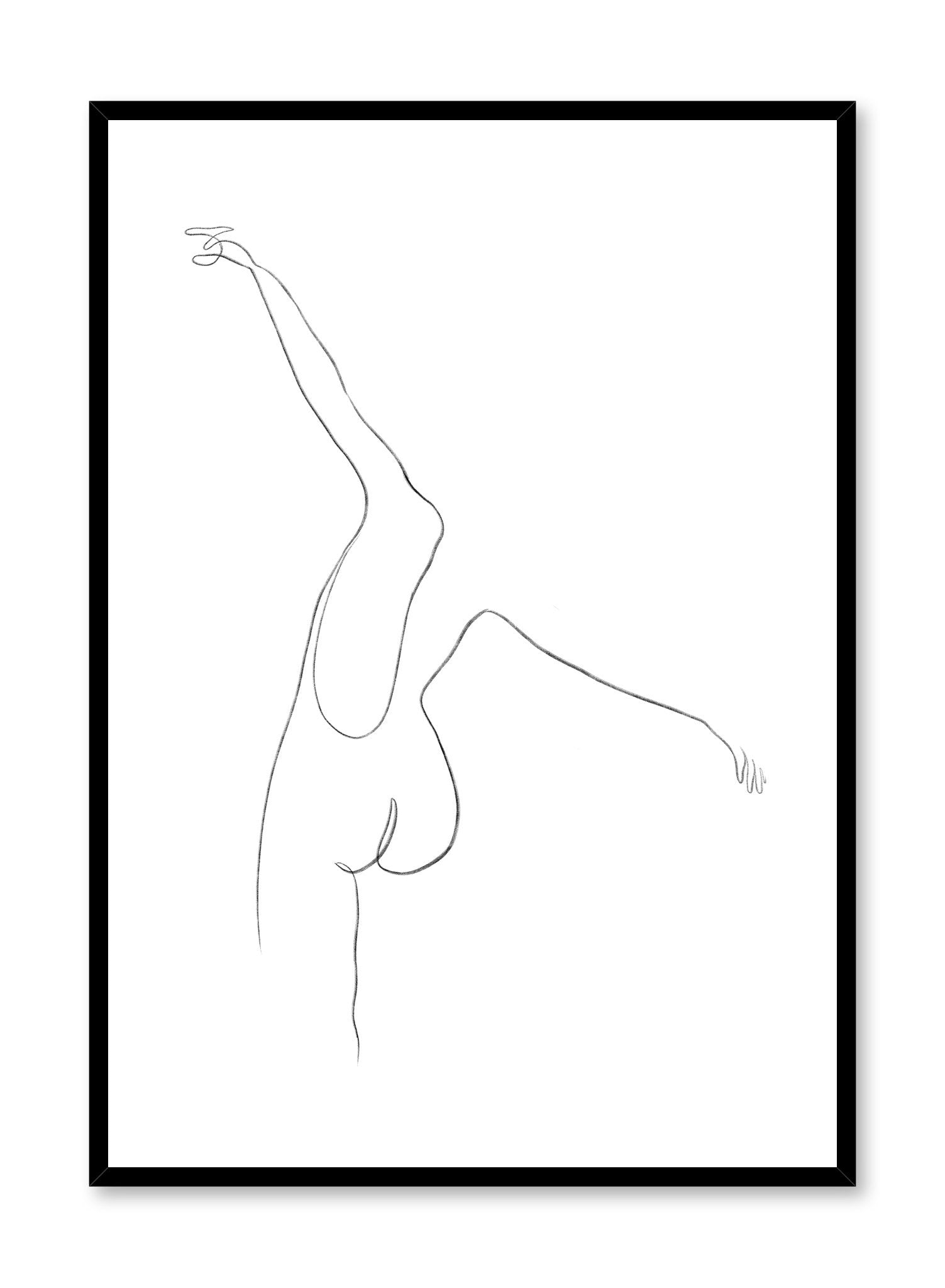 Modern minimalist delicate line art poster by Opposite Wall - Frolic