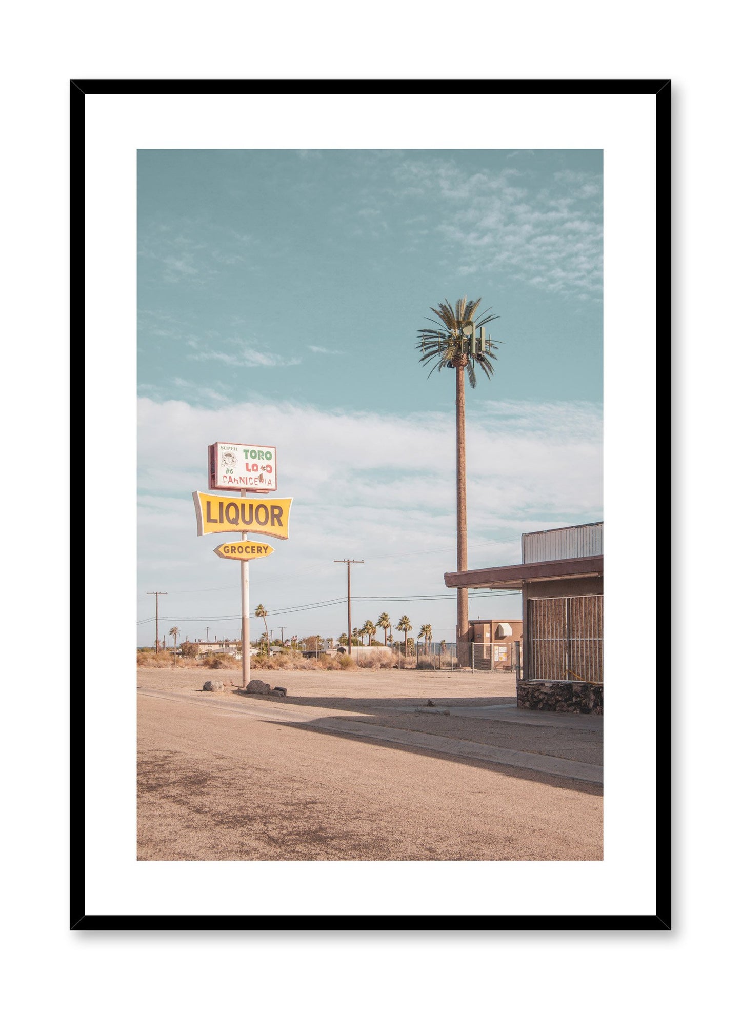 Modern minimalist photography poster by Opposite Wall with picture of road sign.