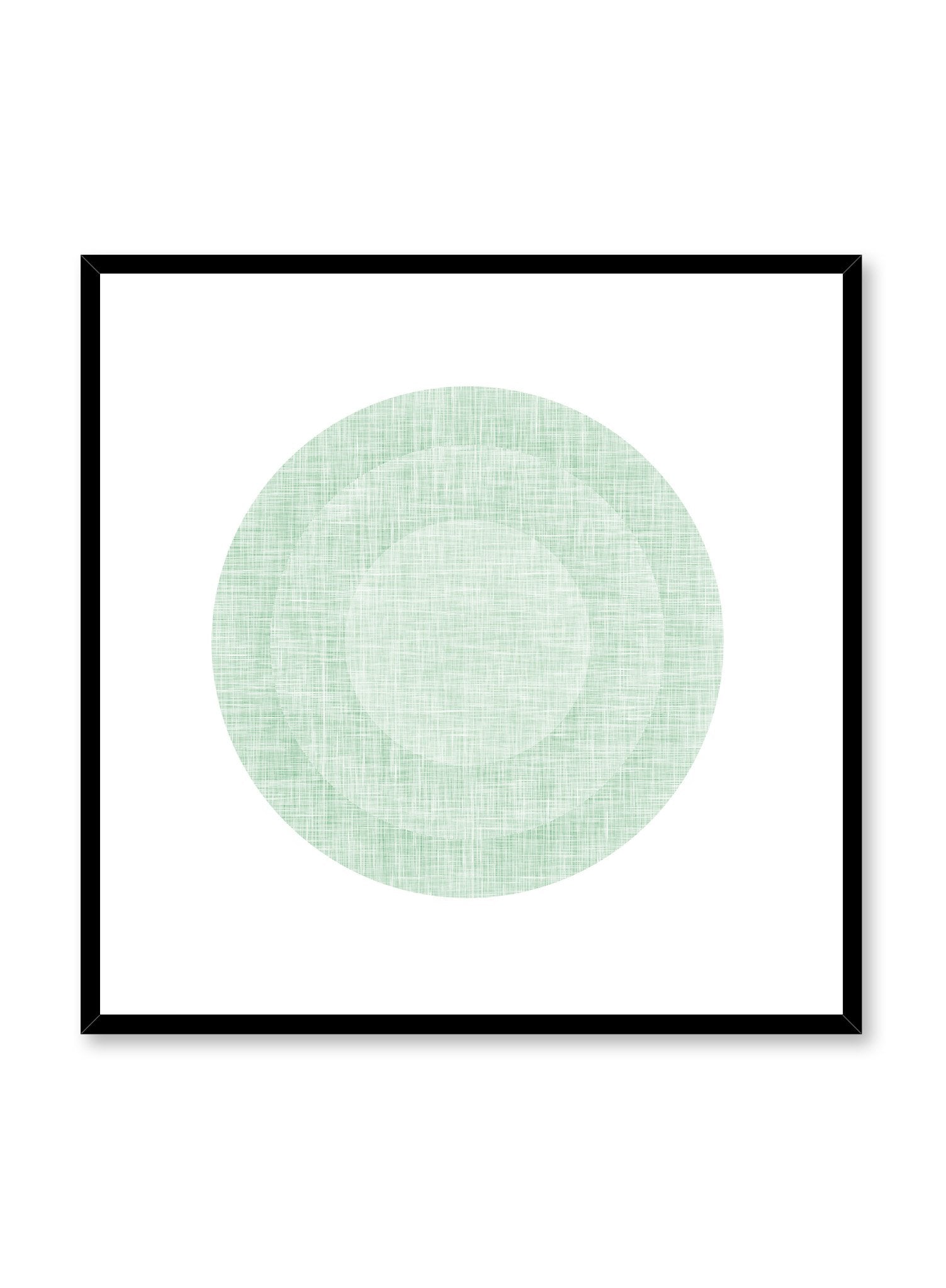 Minimalist design poster by Opposite Wall with abstract green circles in target shape