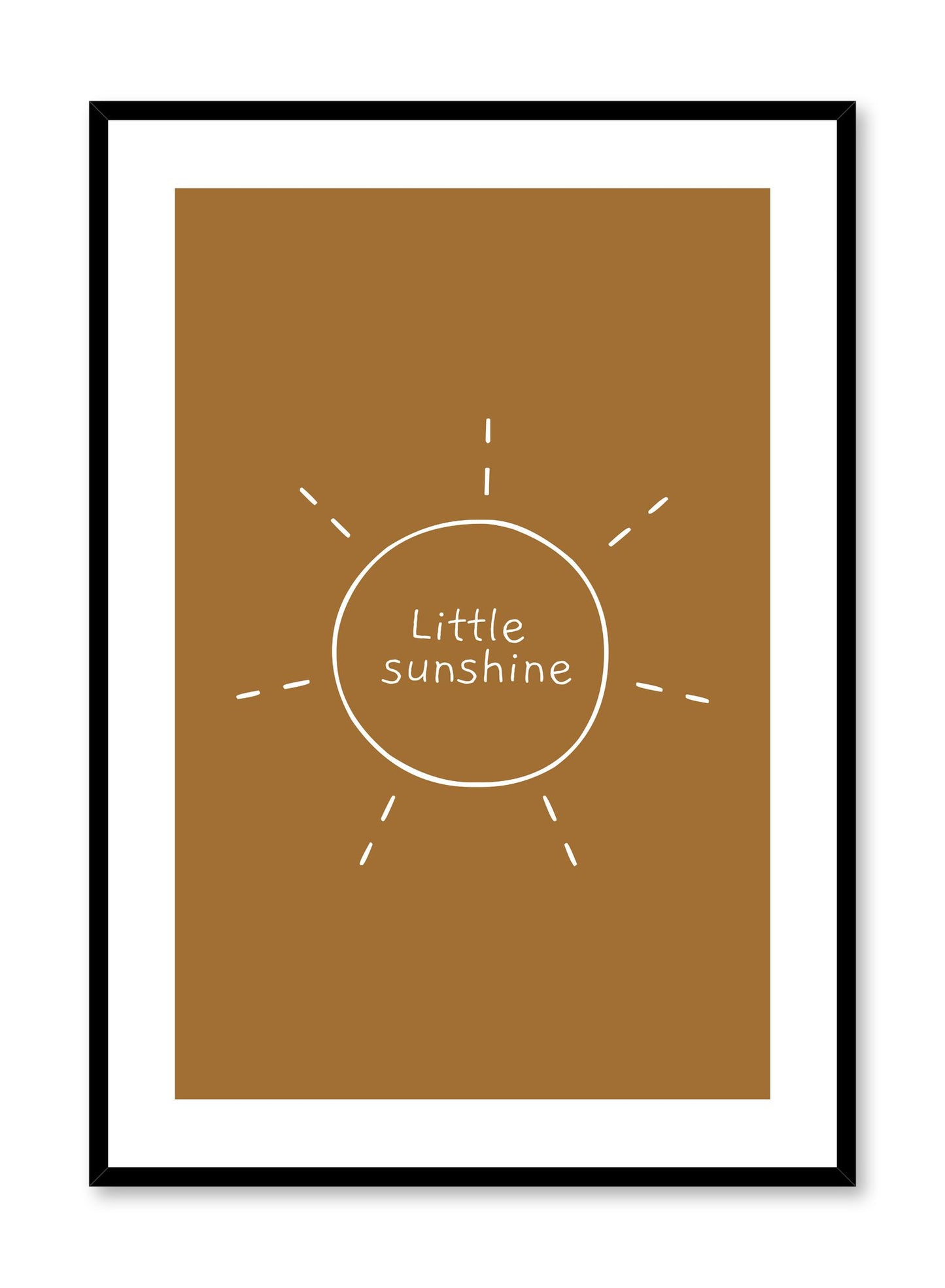 Kids nursery poster by Opposite Wall with typography quote Little Sunshine