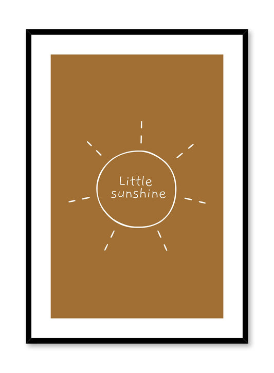 Kids nursery poster by Opposite Wall with typography quote Little Sunshine