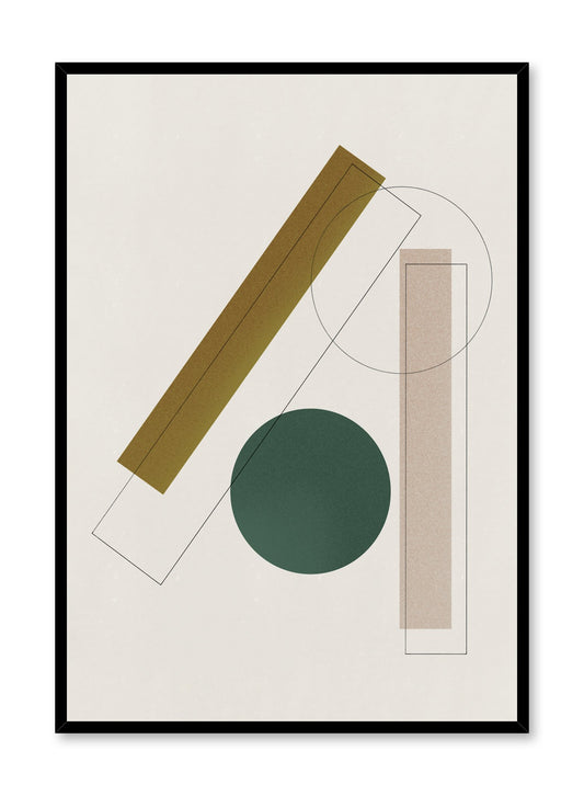 Modern abstract poster by Opposite Wall with mid-century modern geometric shapes by Toffie Affichiste