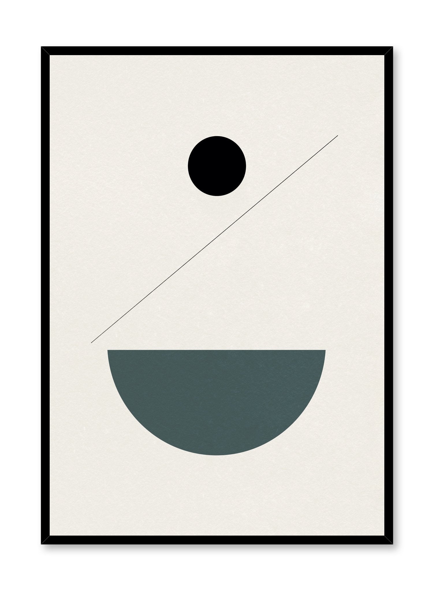 Modern abstract poster by Opposite Wall with minimalist shapes in balance by Toffie Affichiste