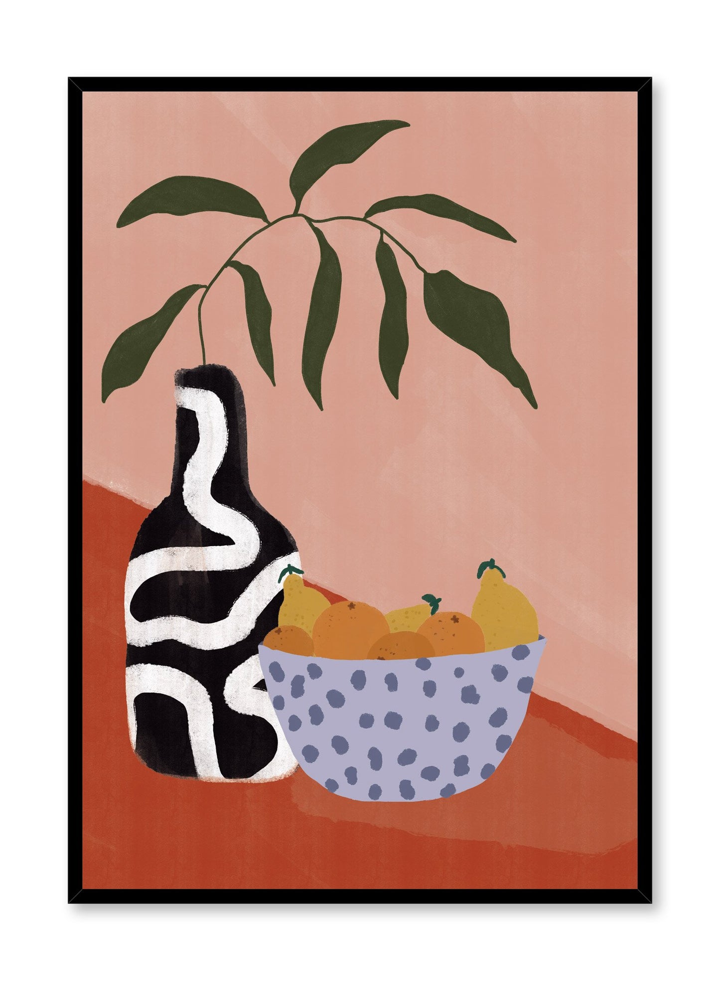 The Kitchen Counter is a fruit and vase illustration poster by Opposite Wall.