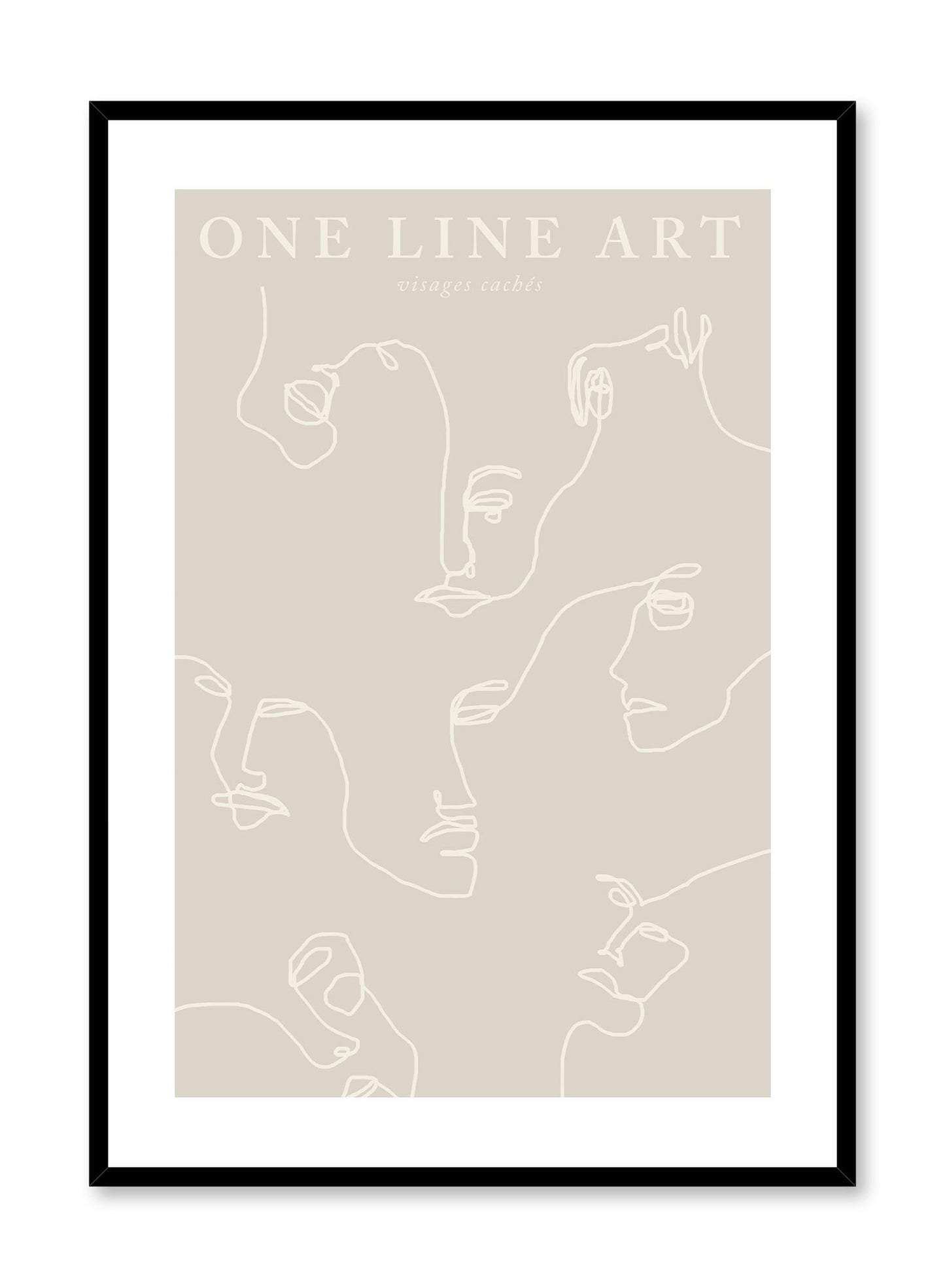 Gathering is a line art illustration of many faces by Opposite Wall.