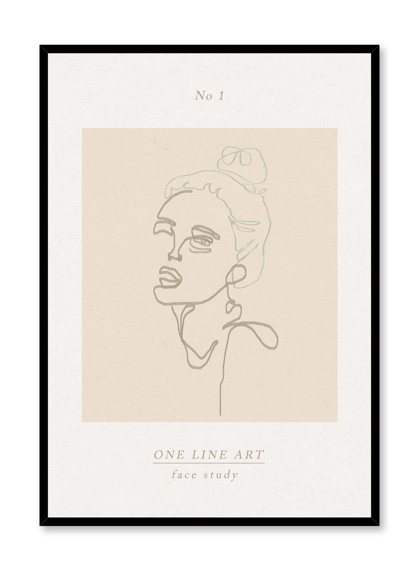 Wink is a line art illustration of a woman in a bun winking at the observer by Opposite Wall.