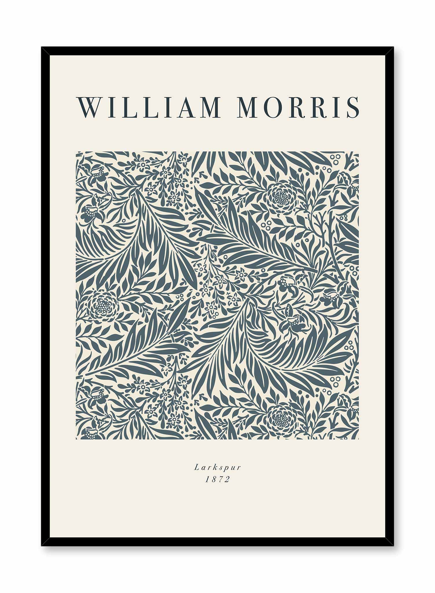 Larkspur is a minimalist artwork by Opposite Wall of William Morris' Larkspur from 1872.