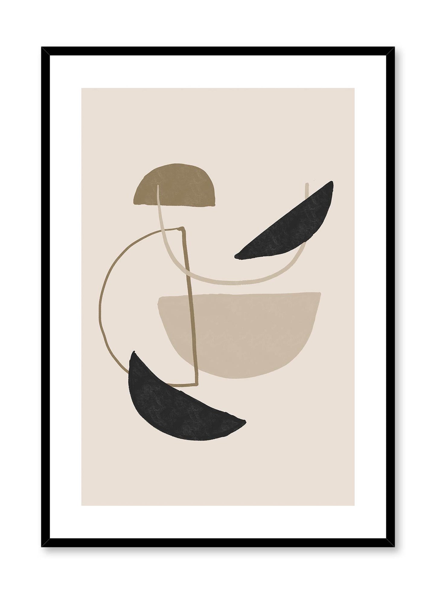 Oatmeal Bowls is a minimalist abstract illustration of multiple semicircles looking like bowls by Opposite Wall.