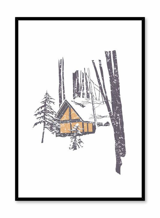 Hibernating Cabine Drawing, Poster | Oppositewall.com