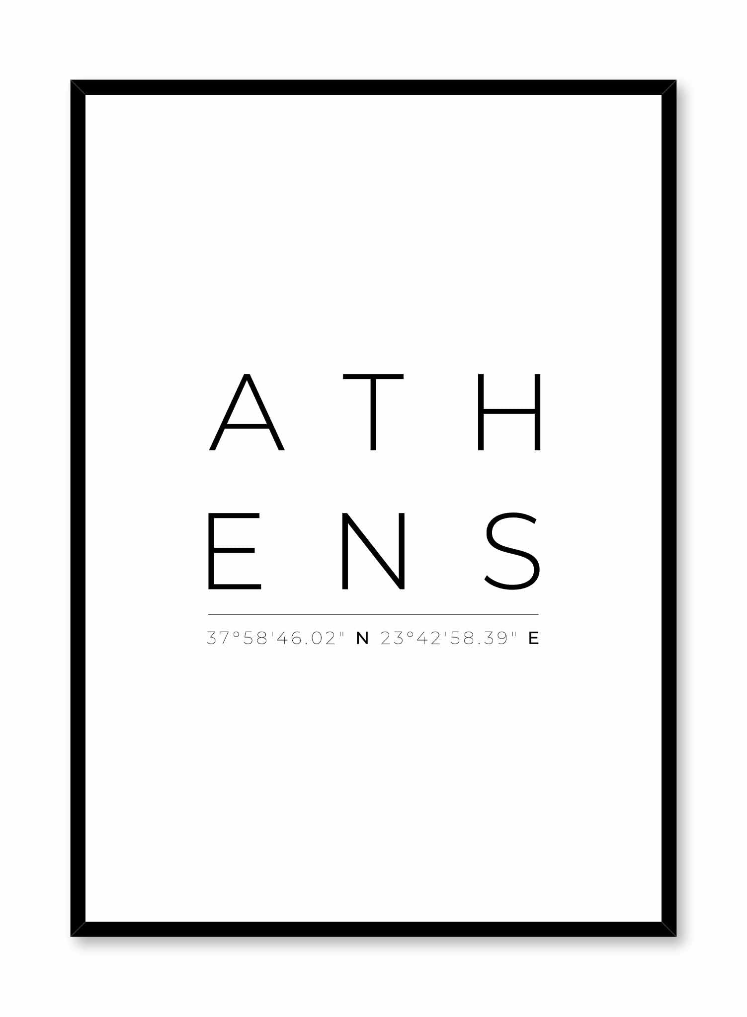 Athens Typography, Poster | Oppositewall.com