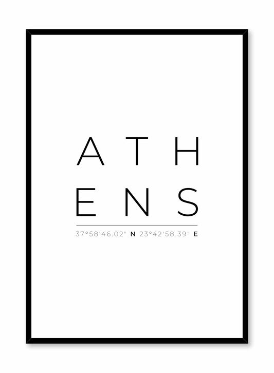 Athens Typography, Poster | Oppositewall.com