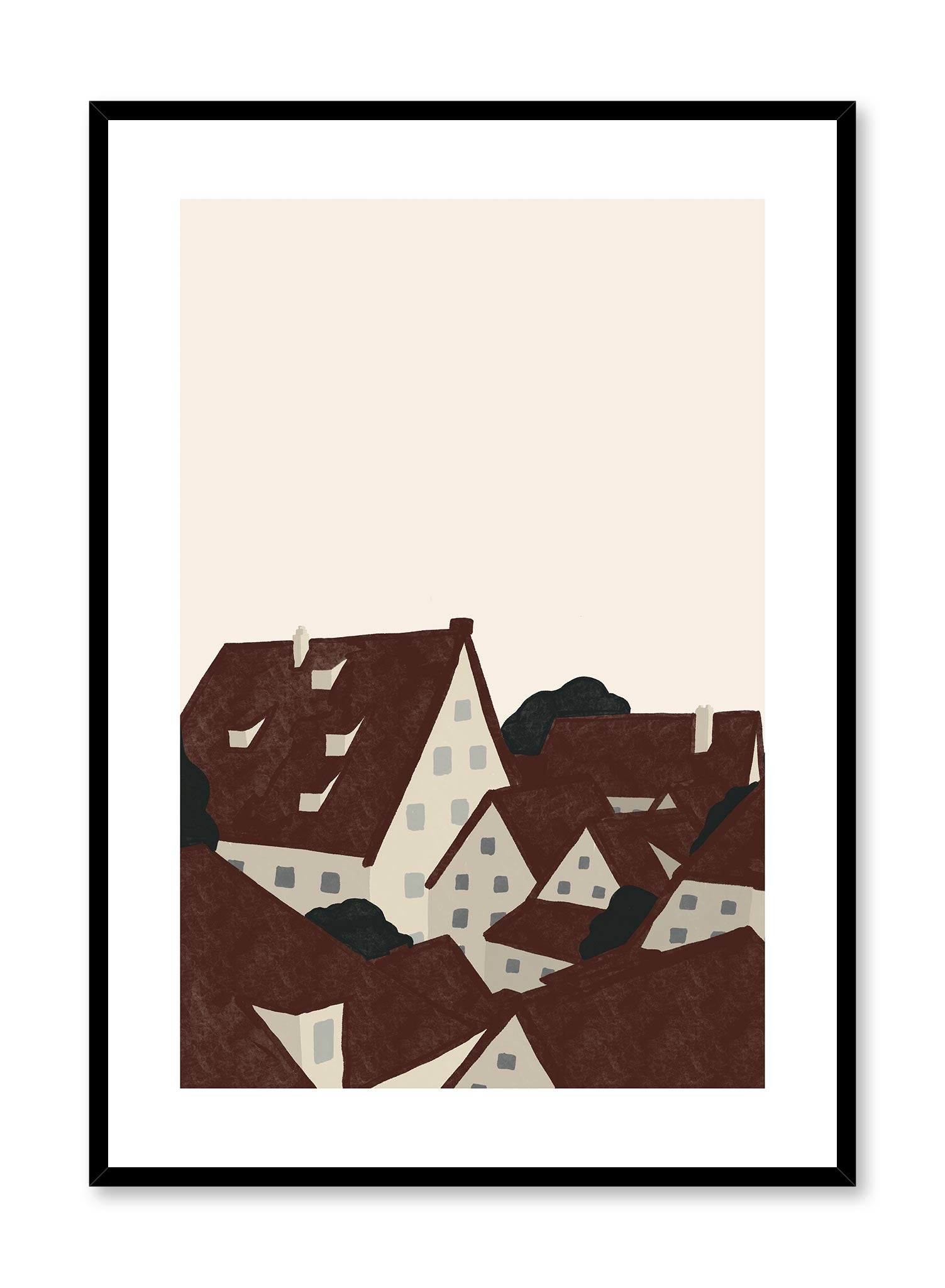 Amsterdam Rooftop  Illustration, Poster | Oppositewall.com