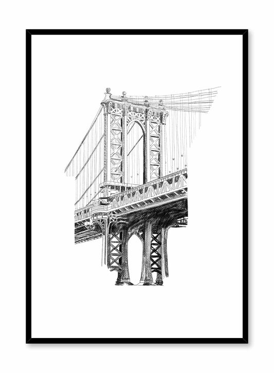 Manhattan Bridge Illustration, Poster | Oppositewall.com