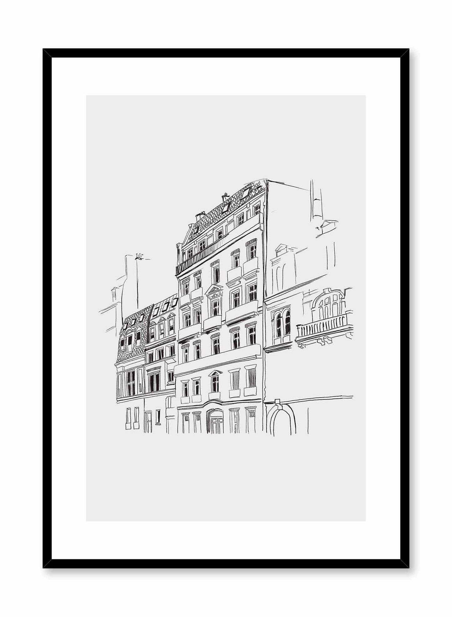 Paris Neighbourhood Sketch, Poster | Oppositewall.com