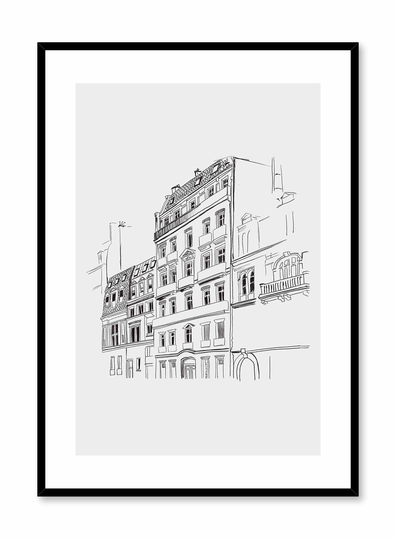 Paris Neighbourhood Sketch, Poster | Oppositewall.com