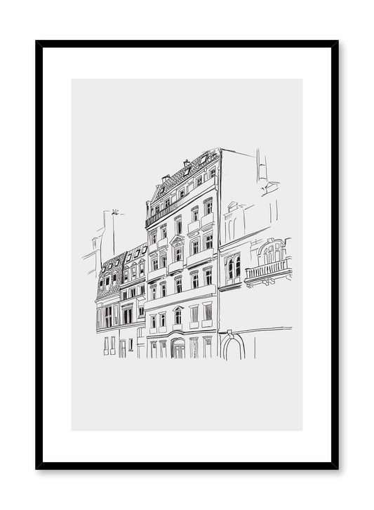 Paris Neighbourhood Sketch, Poster | Oppositewall.com