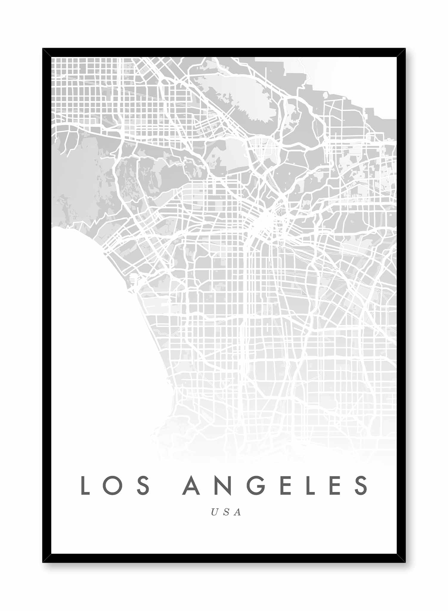 Los Angeles Map, Poster | Oppositewall.com