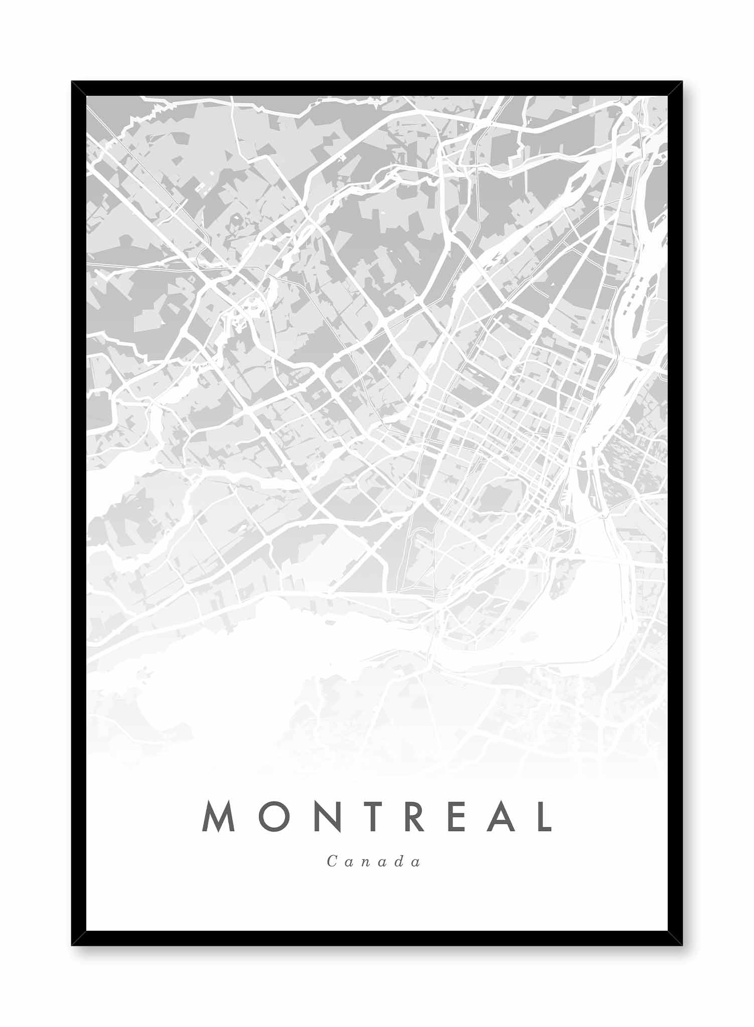 Montreal Map, Poster | Oppositewall.com