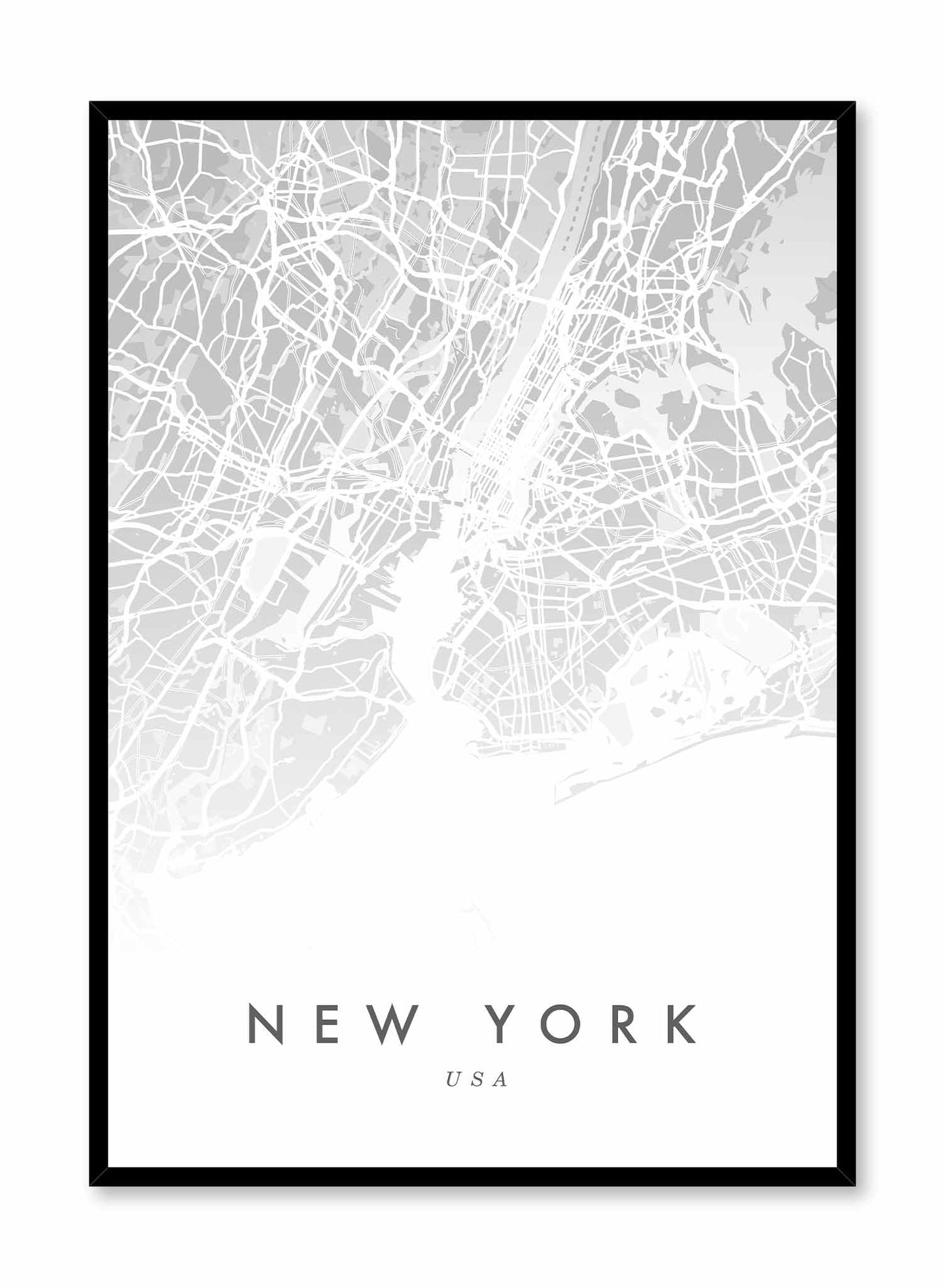 New York Map, Poster | Oppositewall.com