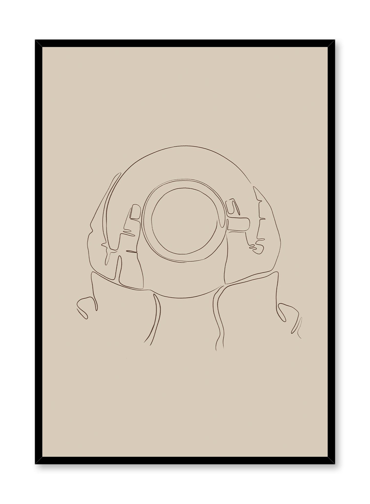 Coffee Mug Line art Illustration, Poster | Oppositewall.com