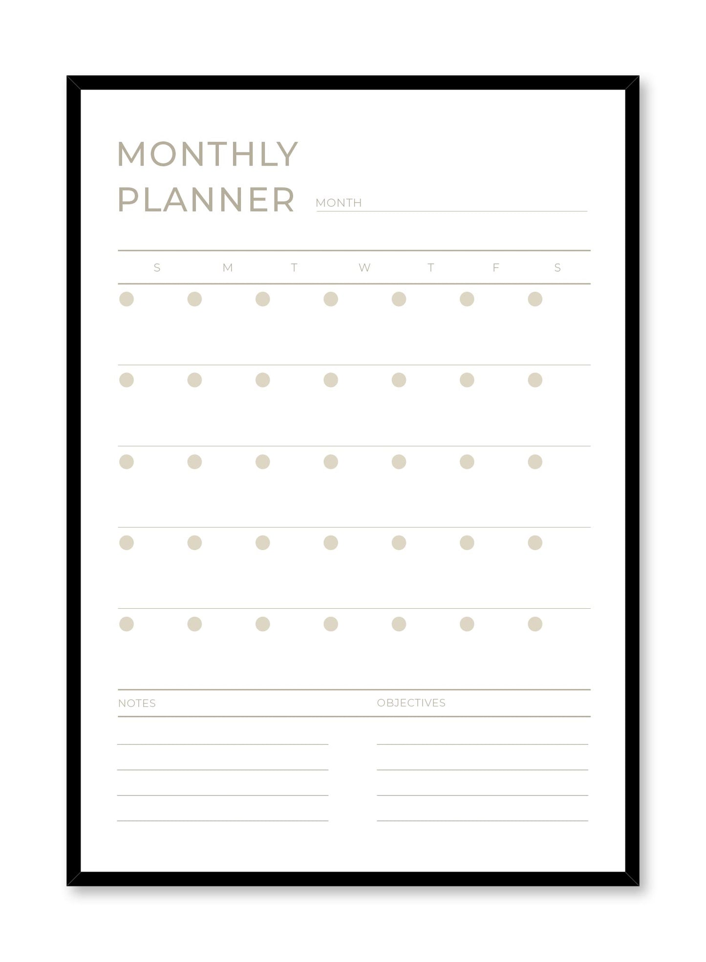 Monthly, Planner