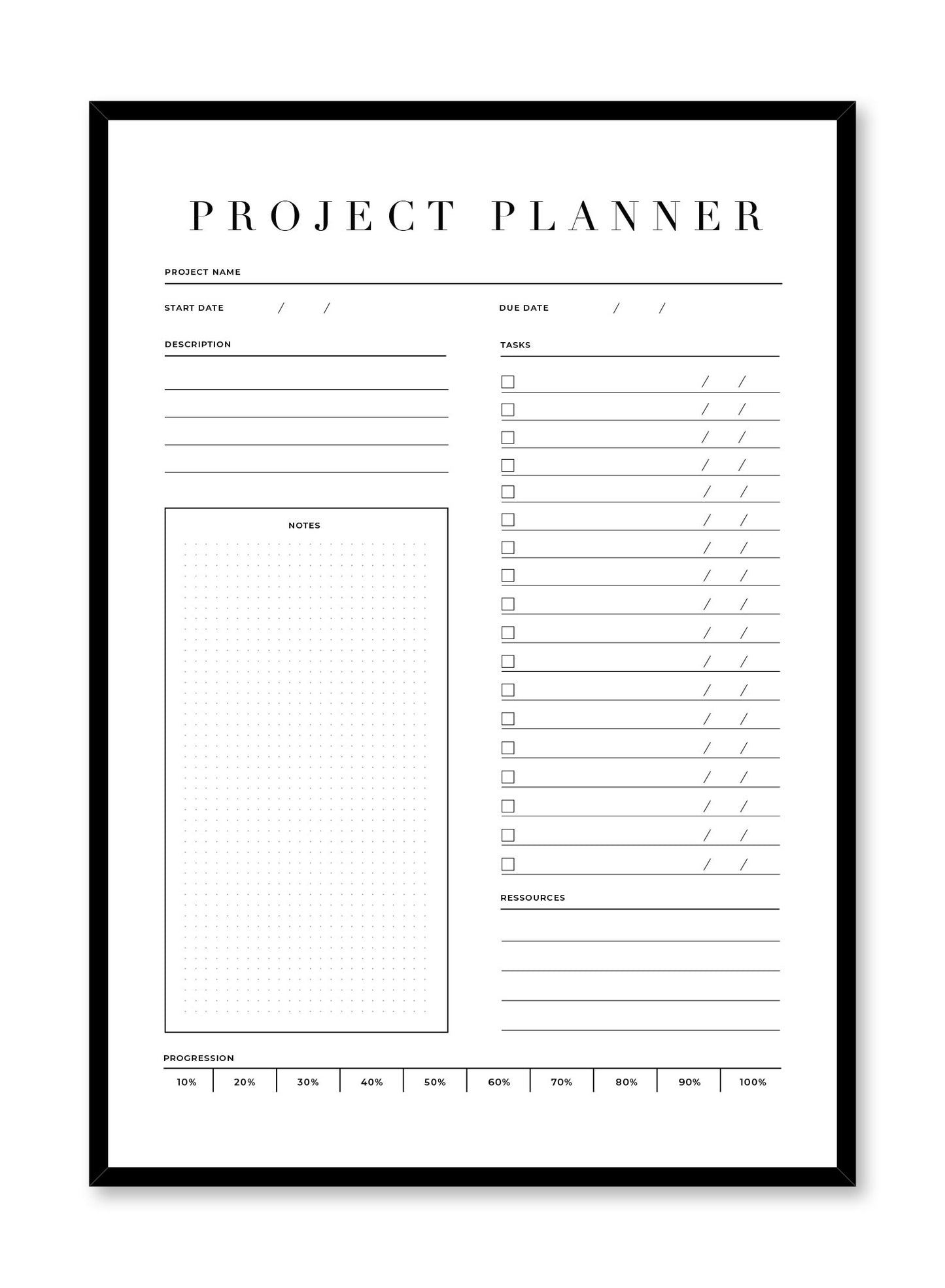 Project, Planner