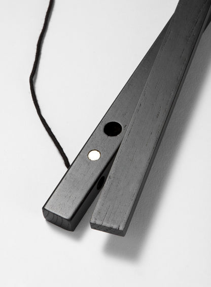 Scandinavian black oak poster wall hanger by Opposite Wall - Corner of the poster hanger - Size 20 inches