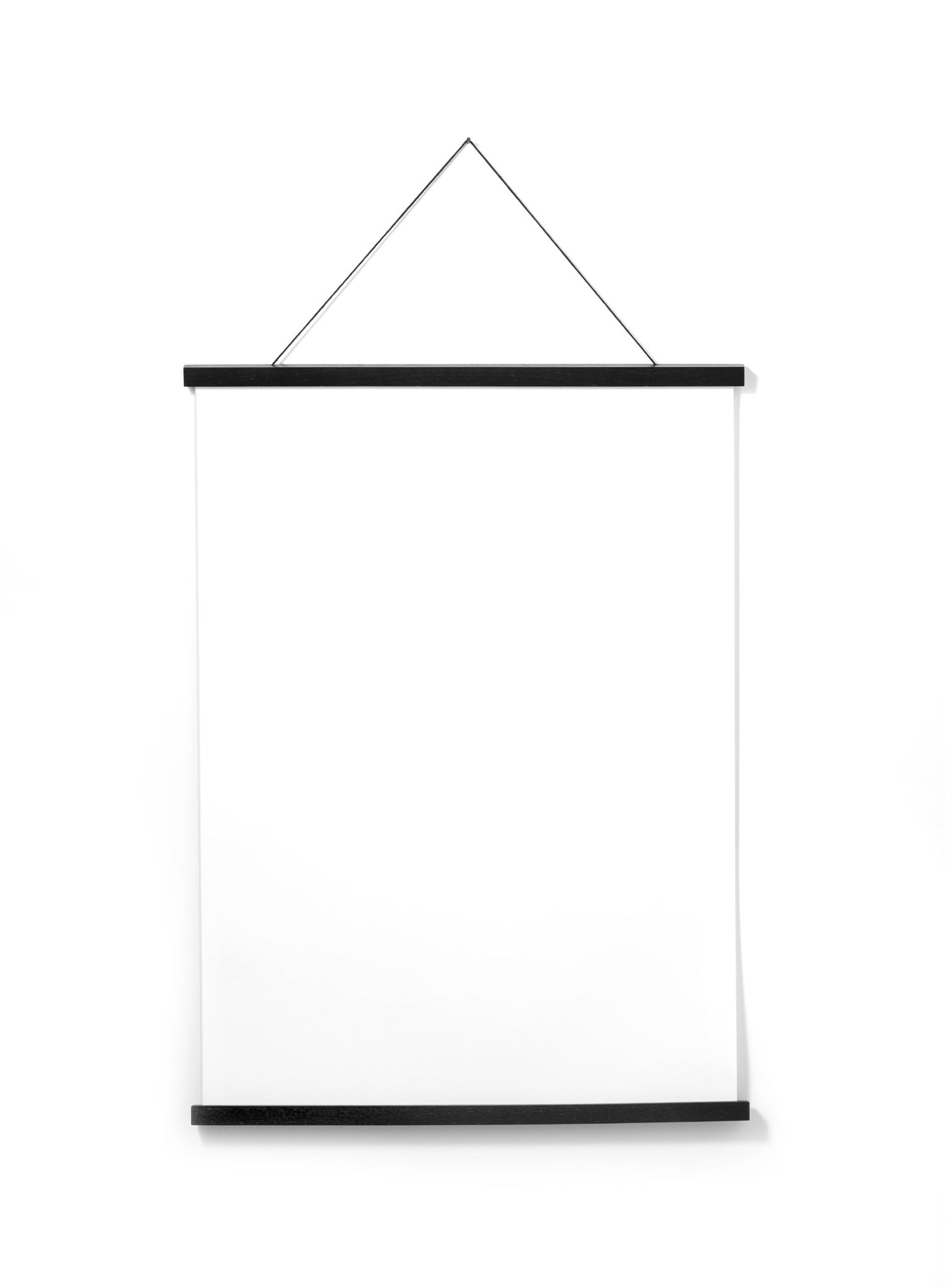 Scandinavian black oak poster wall hanger by Opposite Wall - Front of the poster hanger - Size 20 inches