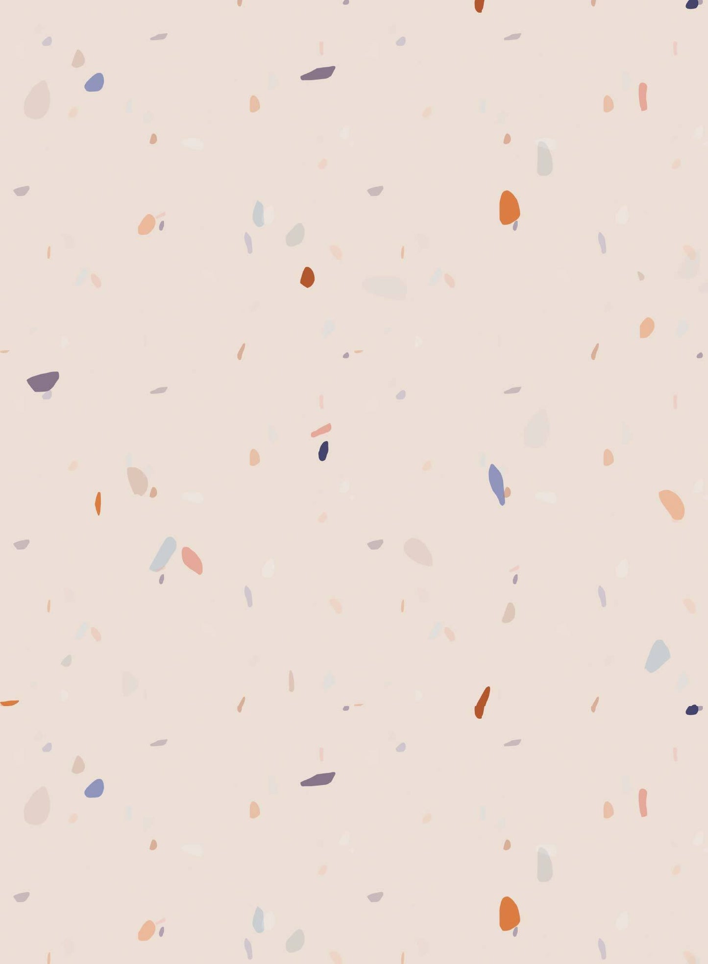 Confetti is a minimalist wallpaper by Opposite Wall of colourful confetti floating around.