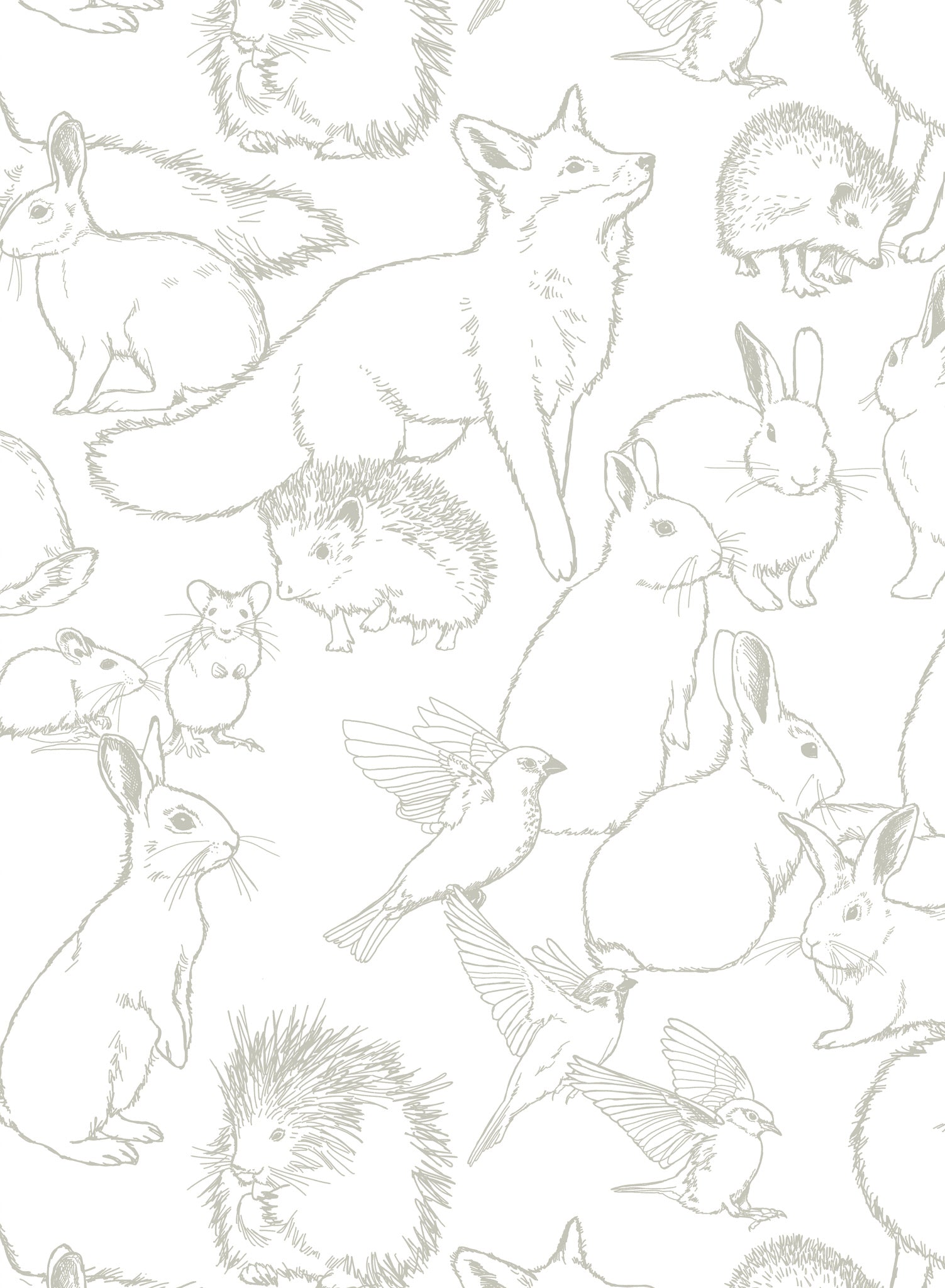 Hundred Acre Wood ia a Minimalist wallpaper by Opposite Wall of a small animals of the forest