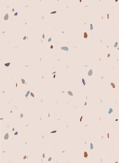 Confetti is a minimalist wallpaper by Opposite Wall of colourful confetti floating around.