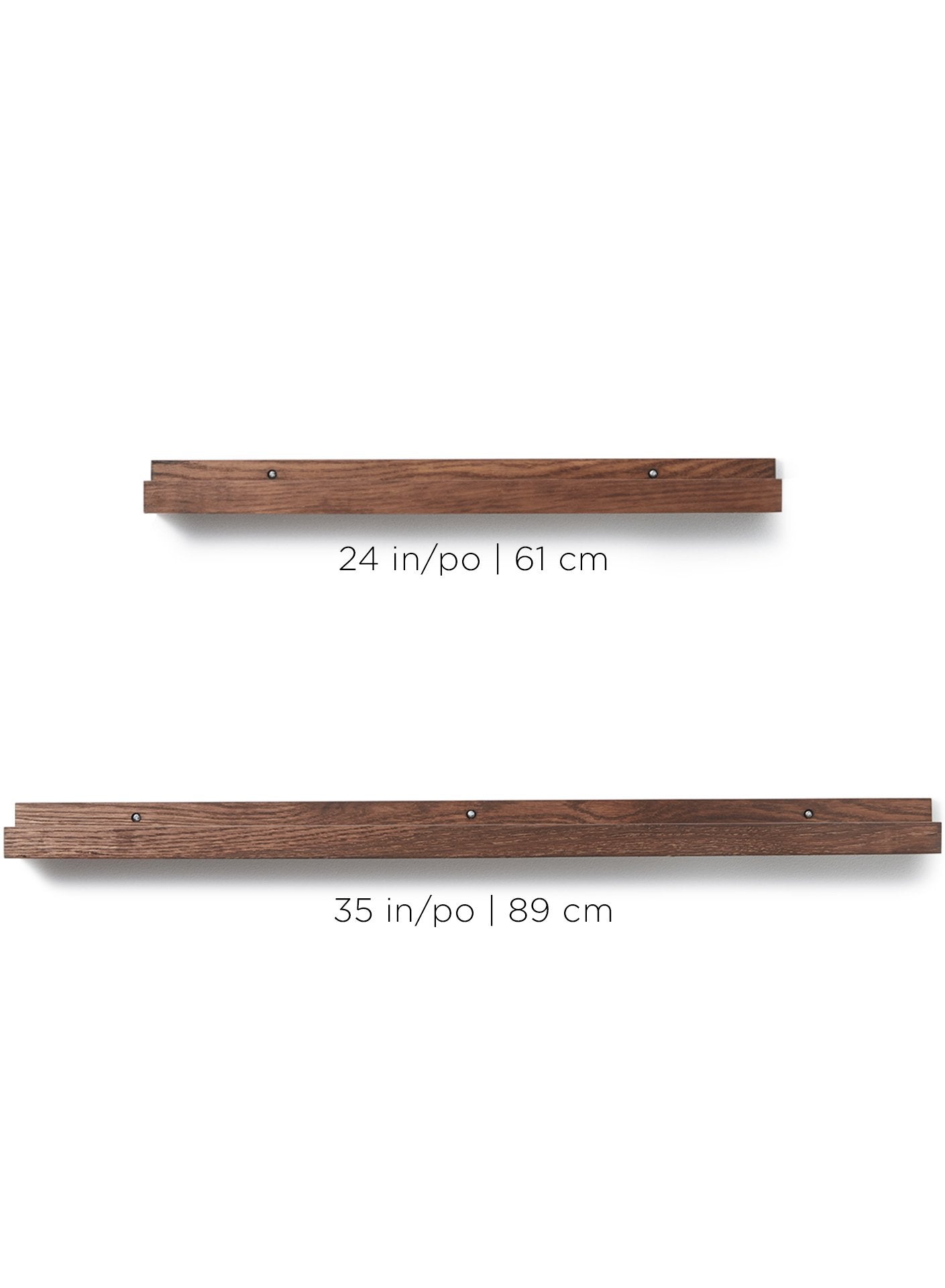 Dark Oak Wall Shelf, 24 in | 61 cm